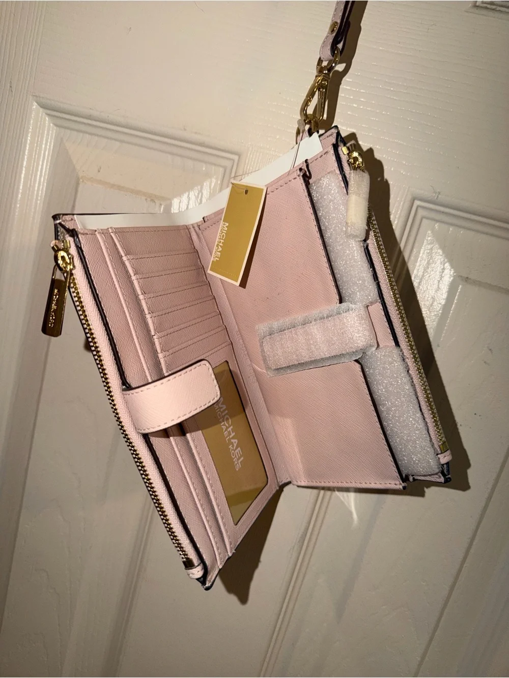 Michael Kors Light Pink Saffiano Wristlet with Gold Hardware - Picture 3 of 8
